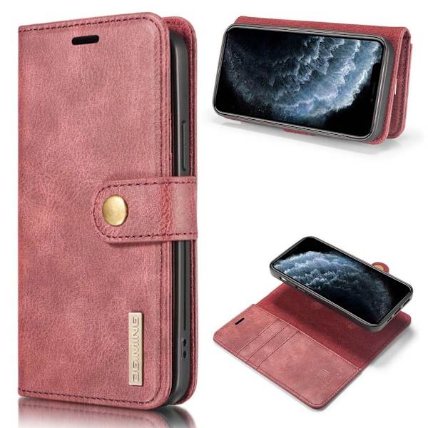 DG.MING iPhone 12 Pro Max 2-i-1 etui med pung - Rød Red