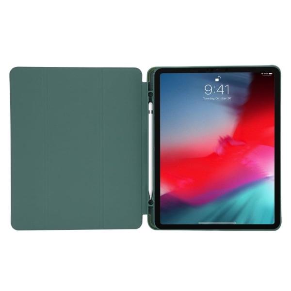 iPad Pro 12.9 (2022) / (2021) / (2020) tri-fold leather case - B Black