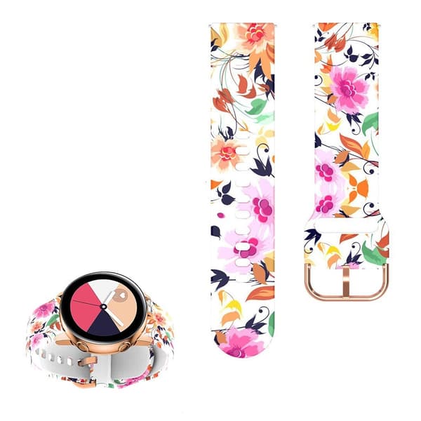 22mm Universal viileä kuvio silikoni ranneke - Pioni Multicolor