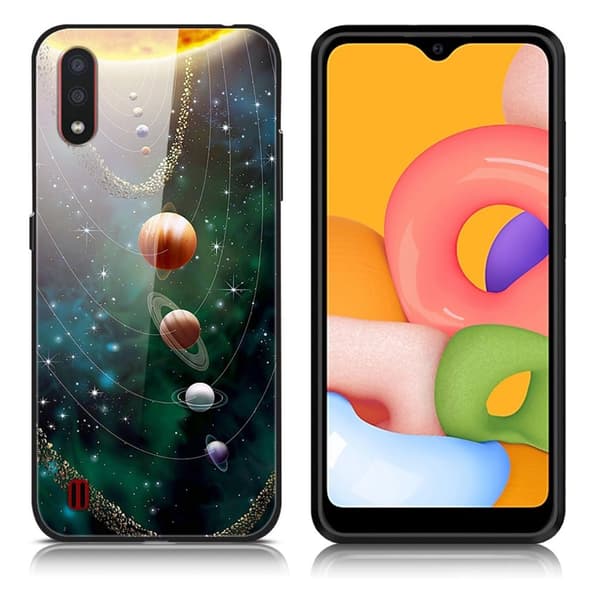Fantasy Samsung Galaxy A01 deksel - Planets Multicolor