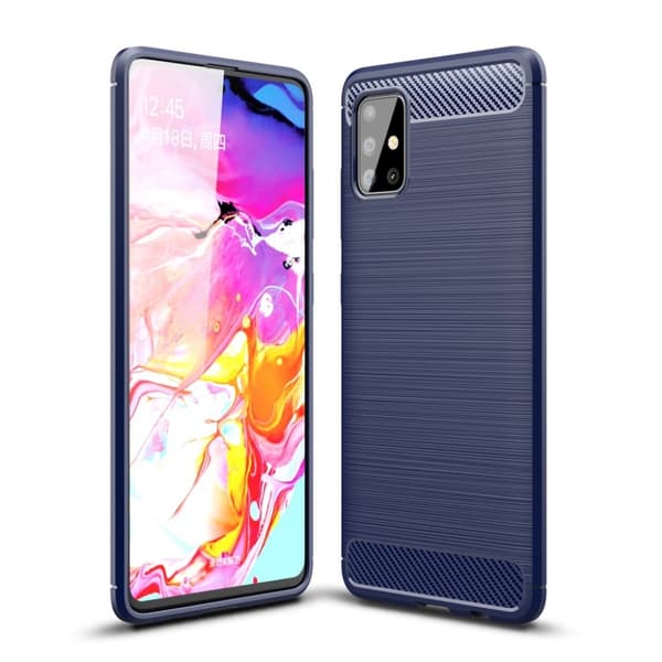 Carbon Flex etui- Samsung Galaxy A51 - Blå Blue