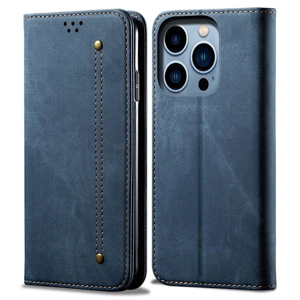 Jeans iPhone 16 Pro flip case - Sininen Blue