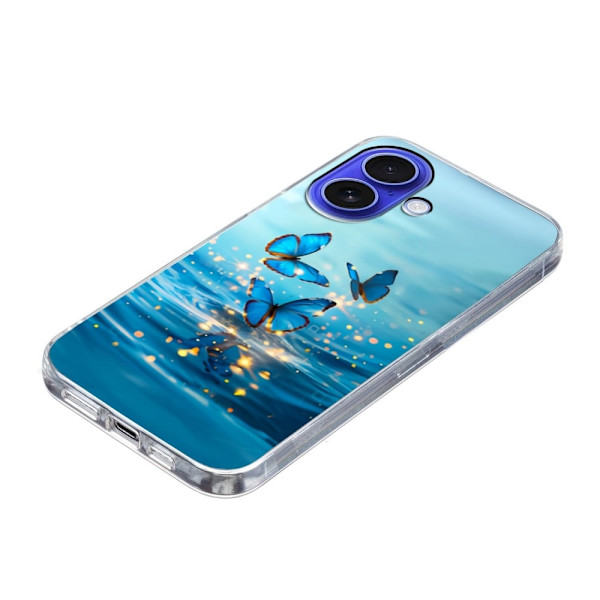 Vibe iPhone 16 Plus -kansi - Sininen Perhonen Blue