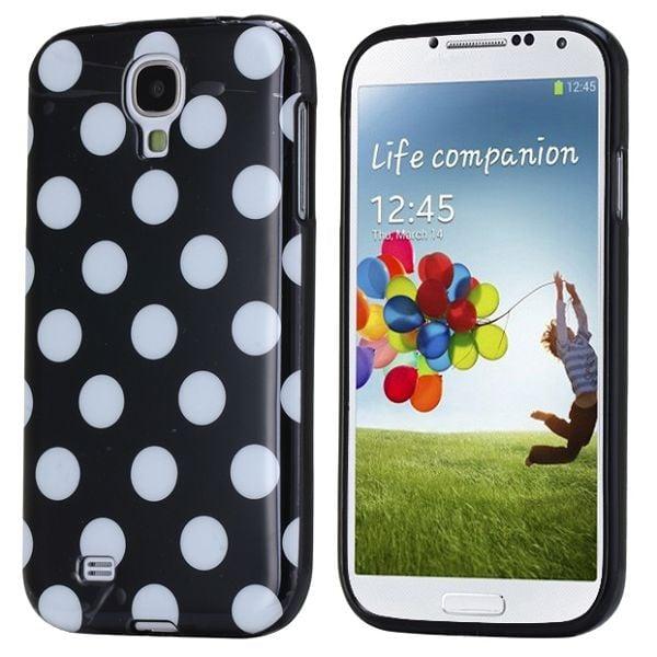 Polka Dots (Musta) Samsung Galaxy S4 Suojakotelo Black 6028 | Black |  Mjukplast | Fyndiq