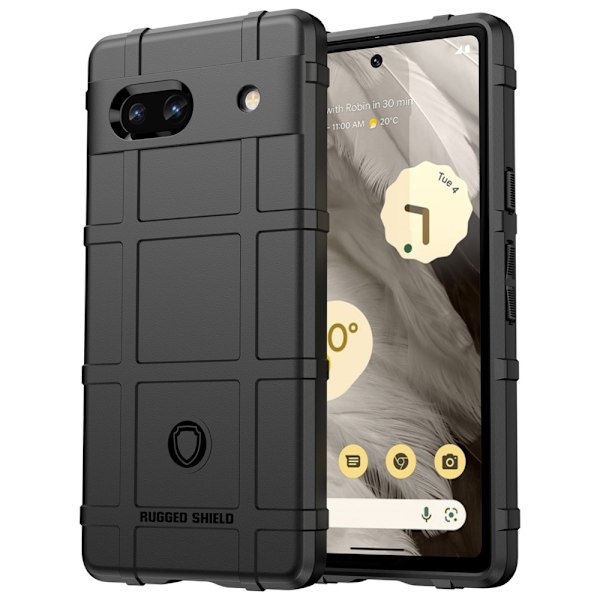 Rugged Shield Suojakotelo Google Pixel 7a - Musta Black