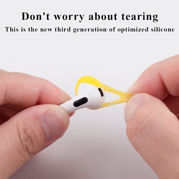 1 par AirPods 3 silikonskydd - Transparent Vit Vit