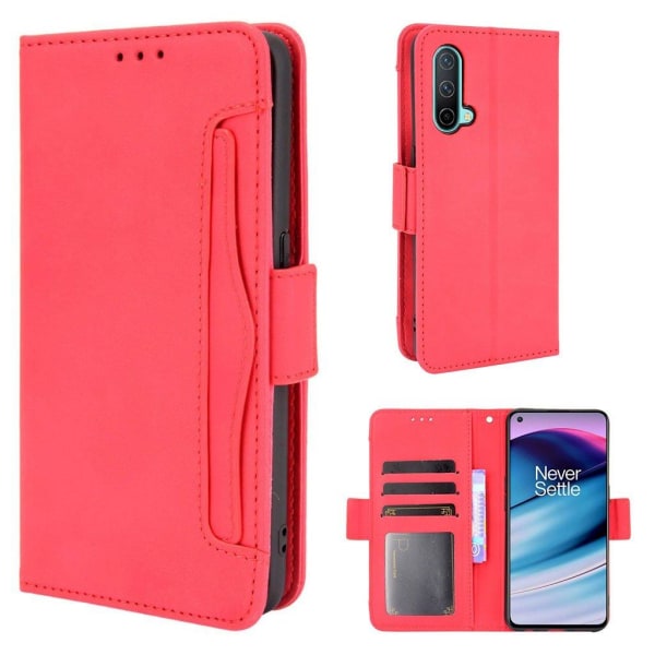 Modernt OnePlus Nord CE 5G fodral med plånbok - Röd Röd