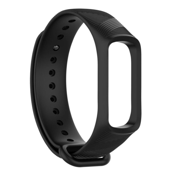 Samsung Galaxy Fit e klockarmband i silikon med twilldesign - Svart Svart