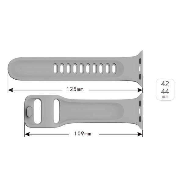 Apple Watch Series 5 44mm simpel silikone Urrem - Grå Silver grey