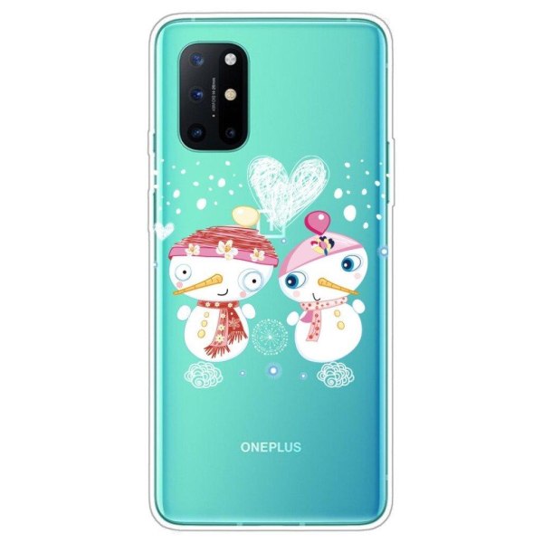Christmas OnePlus 8T case - Couple Snowman White