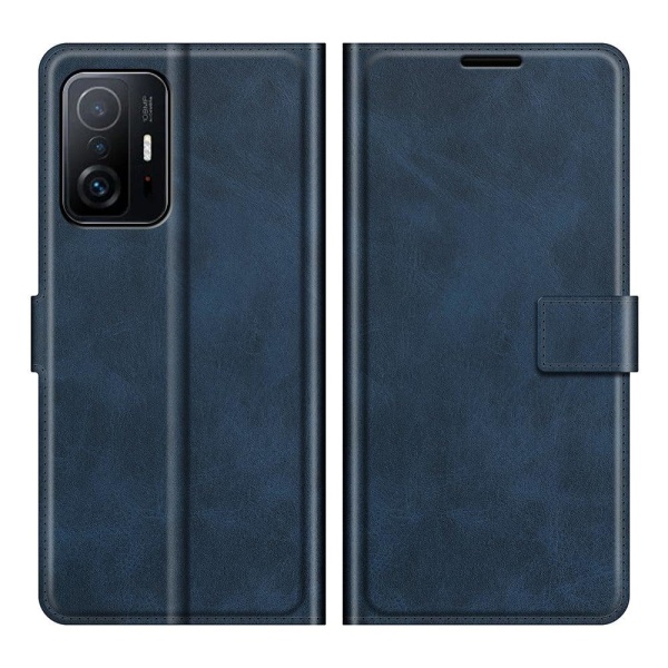 Hållbart konstläder Xiaomi 11T / Xiaomi 11T Pro fodral med plånbok - Blå Blå