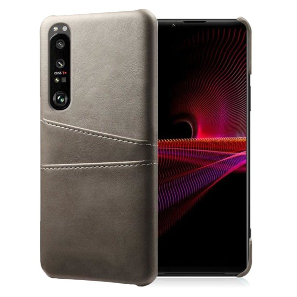 Dual Card Suojakotelo Sony Xperia 1 III - Harmaa Silver grey