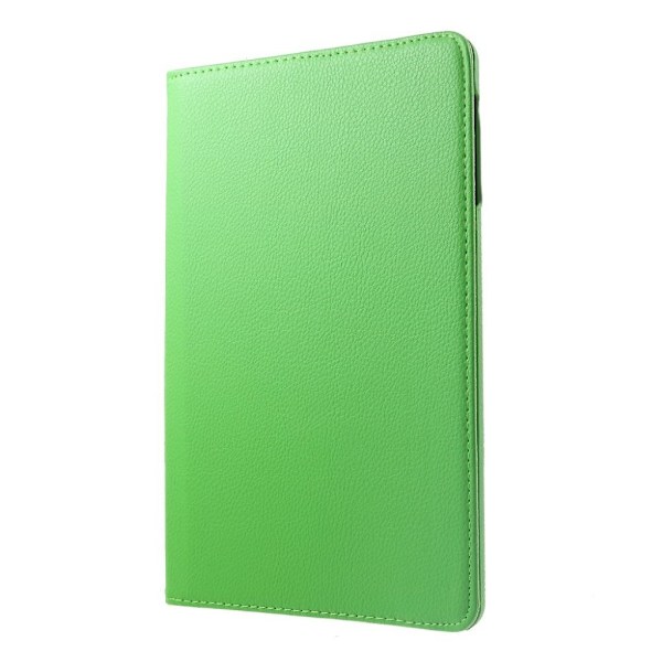 Samsung Galaxy Tab A 10.5 beskyttelsesetui i kunstlæder med Litchi tekstur og stativ - Grøn Green