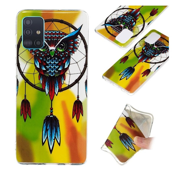 Deco Samsung Galaxy A71 kotelot - Pöllö Unensieppari Multicolor