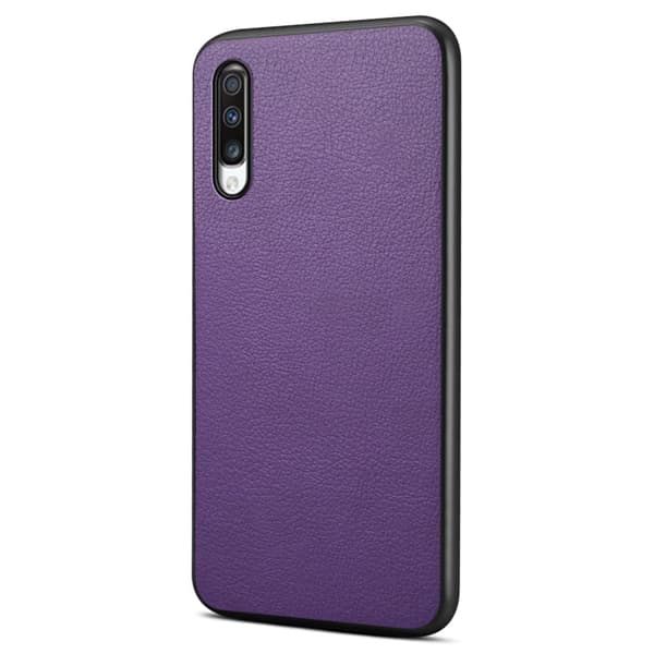Mat og elegant tekstureret Samsung Galaxy A70 cover - Lilla Purple