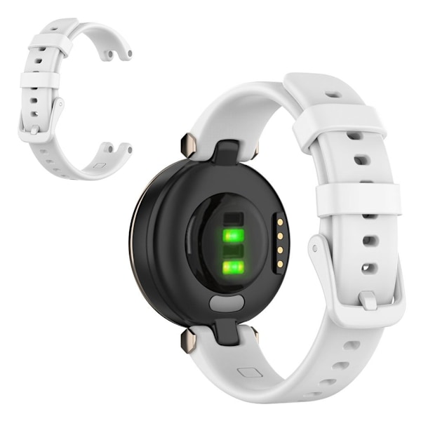 Silicone solid color watch band for Garmin Lily - White Vit