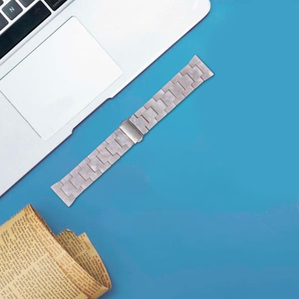 Donerton Resin Watch Band Vanntett Smart Watch Strap - Perle Hvit White