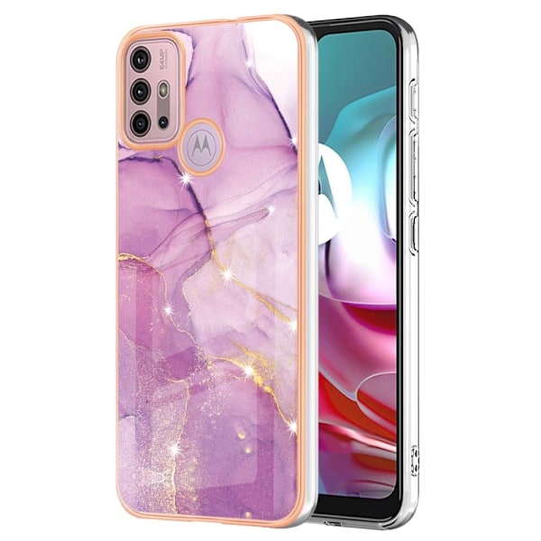 Marble Motorola Moto G20 / G30 / G10 Suojakotelo - Violetti / Pinkki Marble Purple