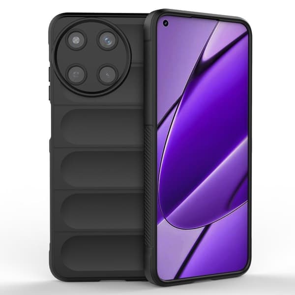 Mjukt greppformat Realme 11 5G skal - Svart Svart
