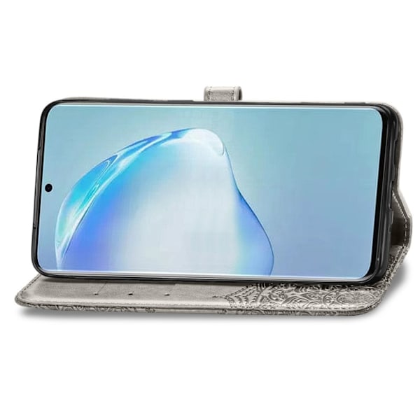 Mandala läder Samsung Galaxy S20 Plus fodral - Silver/Grå Silvergrå
