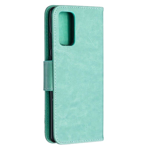 Butterfly Samsung Galaxy Note 20 Flip Etui - Grøn Green