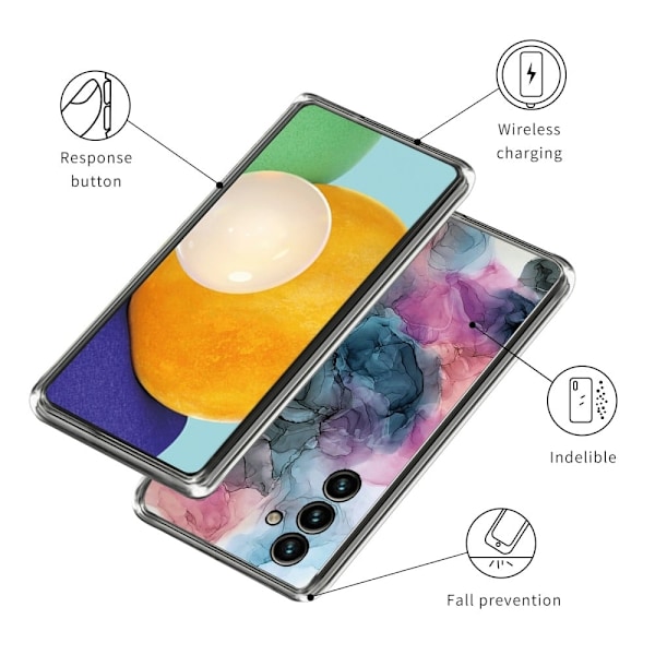 Marble Samsung Galaxy A34 5G Suojakotelo - Osmose Of Rose And Vihreä Multicolor