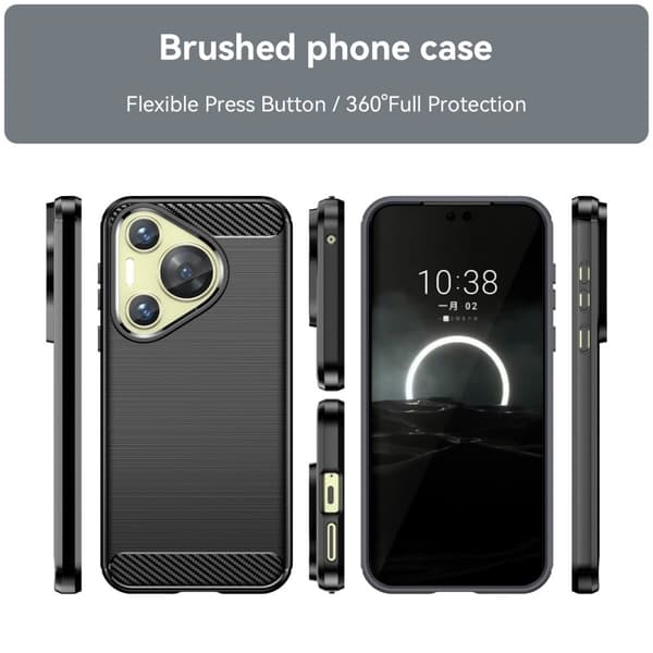 Carbon Flex Huawei Pura 70 cover - Sort Black