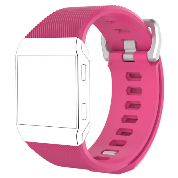 Fitbit Ionic twill silikoni ranneke - Valkoinen - Koko S Pink
