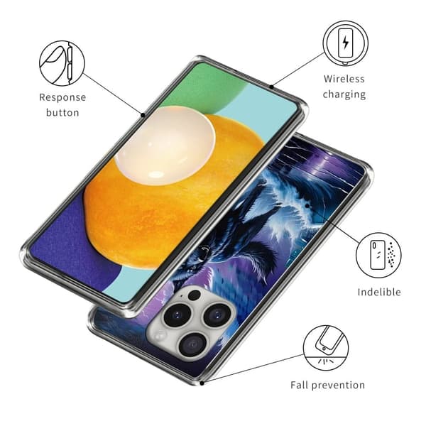 Vibe iPhone 16 Pro deksel - Ulv Totem Blue