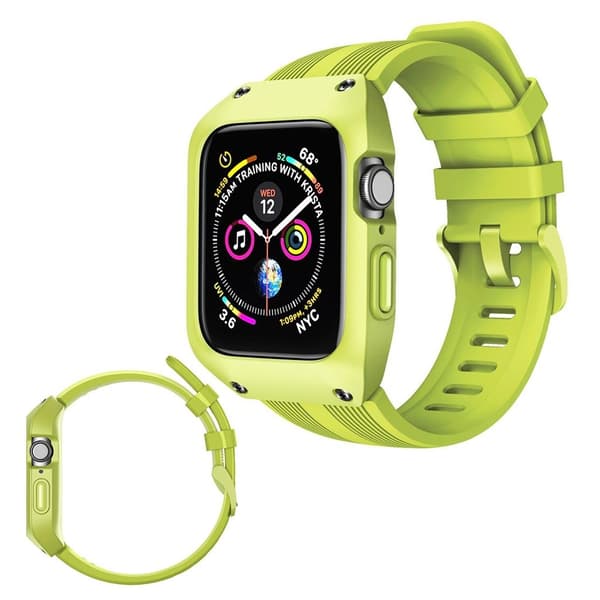 Apple Watch Series 5 44mm silikoninen kellonauha - Vihreä Green