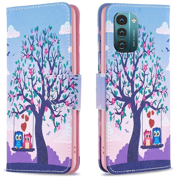 Wonderland Nokia G11 / Nokia G21 flip etui - To Ugler Multicolor