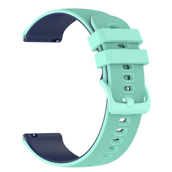 22 mm silikone-urrem til Garmin-ur - Babyblå / Mørkeblå Blue