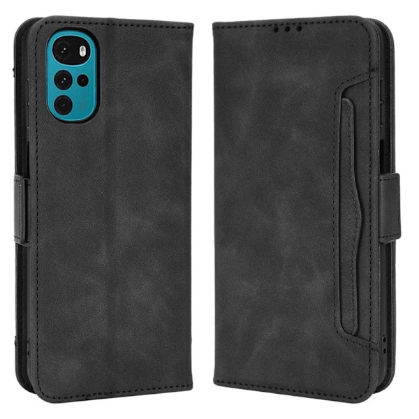 Modernt Motorola Moto G22 fodral med plånbok - Svart Svart