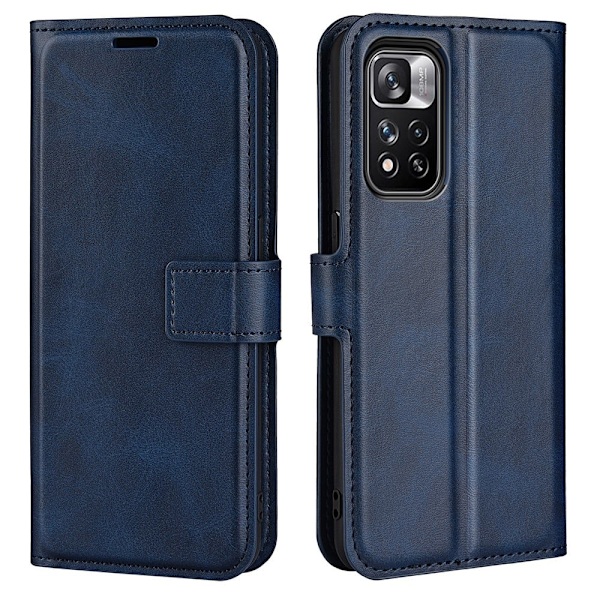 Hållbart konstläder Xiaomi Redmi Note 11 Pro 5G / Xiaomi Redmi Note 11 Pro Plus 5G fodral med plånbok - Blå Blå