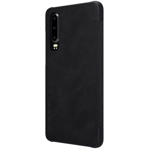 NILLKIN Qin Huawei P30 leather case - Black Black