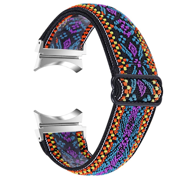 Elastisk urrem med cool mønster til Samsung Galaxy Watch 4 - Gul / Gul Multicolor