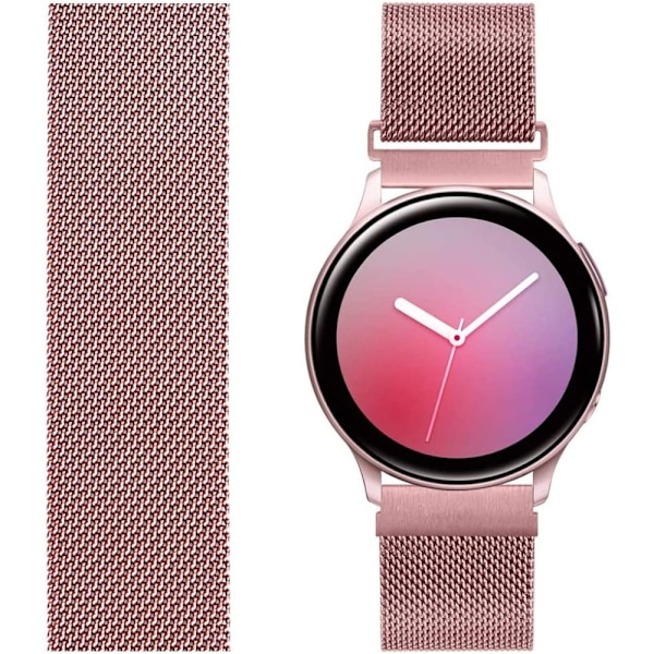 22mm Universal JLT milanese urrem i rustfrit stål - Lyserød Pink