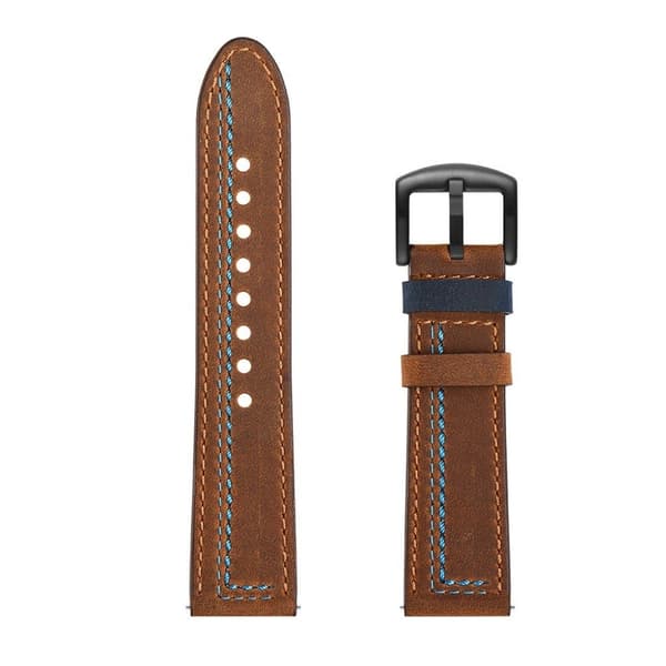 Samsung Galaxy Watch Active ompeleet aitoa nahkaa kellon ranneke - Ruskea Brown