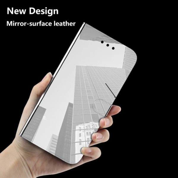 Mirror OnePlus Nord N100 flip case - Hopea Silver grey