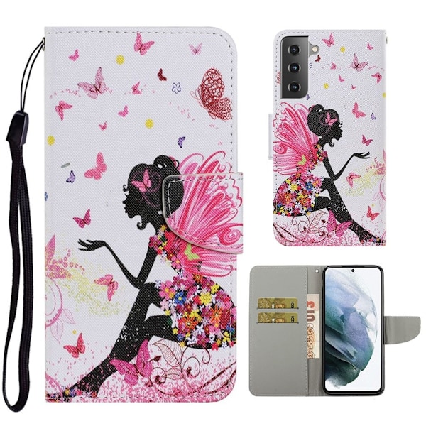 Wonderland Samsung Galaxy S21 FE Flip etui - Smuk pige Pink