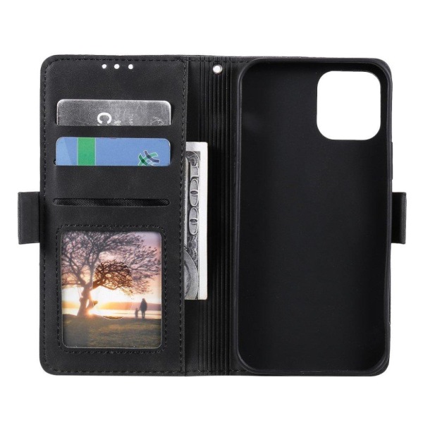 Surburbian iPhone 13 læder flip etui - Sort Black