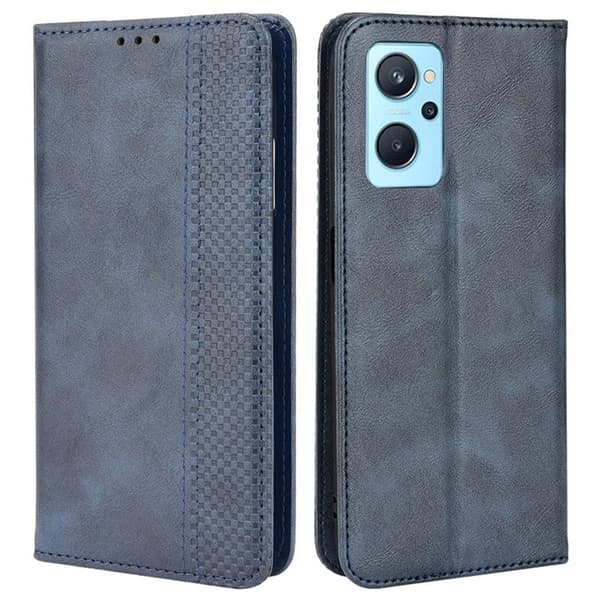 Bofink Vintage läder Oppo A76 / Oppo A36 fodral - Blå Blå