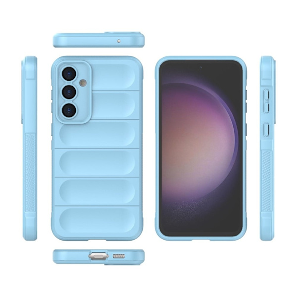 Blødt grebsformet cover til Samsung Galaxy S23 FE - Sølv/Grå Silver grey