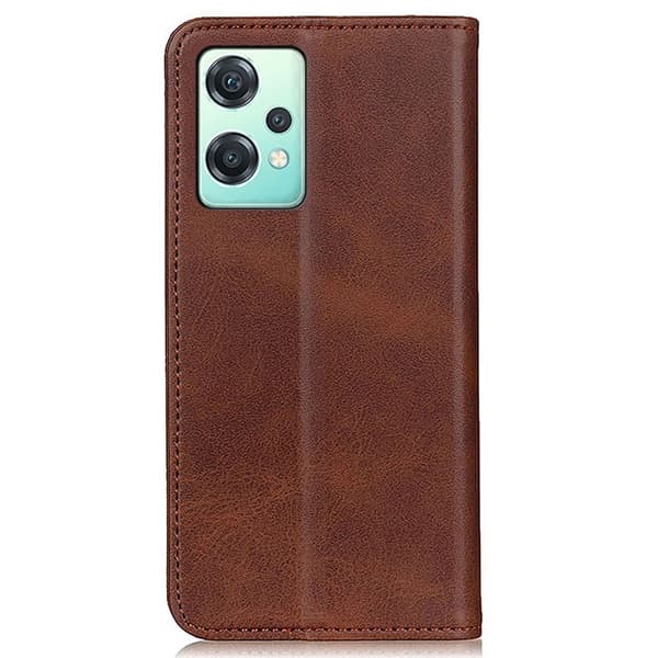 Äkta läder OnePlus Nord CE 2 Lite 5G fodral - Brun Brun