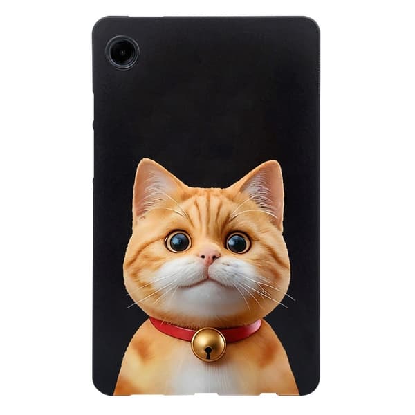 Samsung Galaxy Tab A9 Case Pattern Printing Slim Flexible Tablet Protective Cover - Shorthair Cat Brown