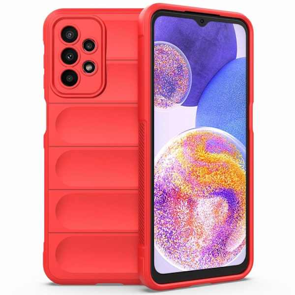 Mjukt greppformat Samsung Galaxy A23 5G skal - Röd Röd