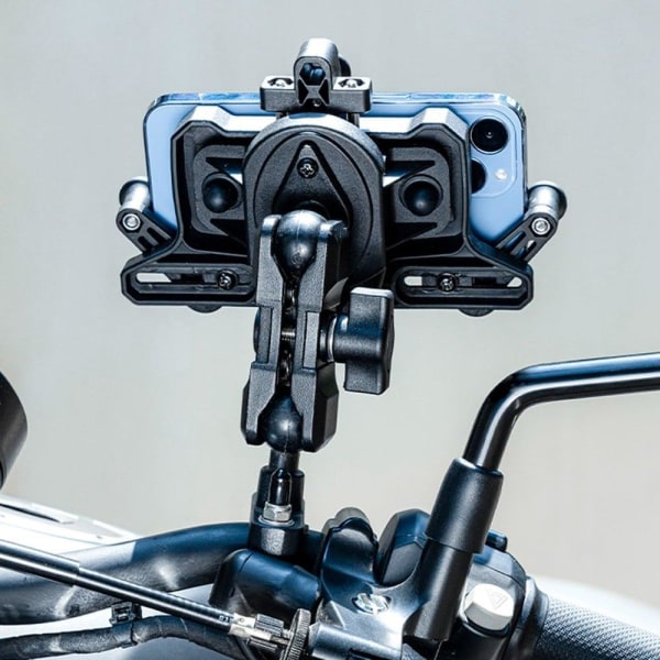 ROCKBROS horizontal rotatable motorcycle phone bracket - Y-Shape Black