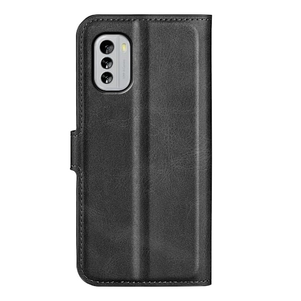 Hållbart konstläder Nokia G60 fodral med plånbok - Svart Svart