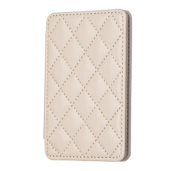 Universal rombformad kortväska i läder - Beige Brun
