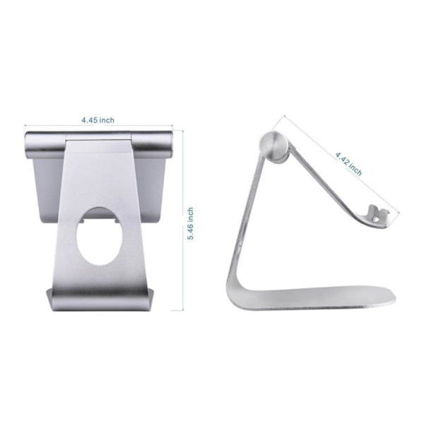 Yleiskäyttöinen kokoontaitettava tablettiteline - Harmaa Silver grey